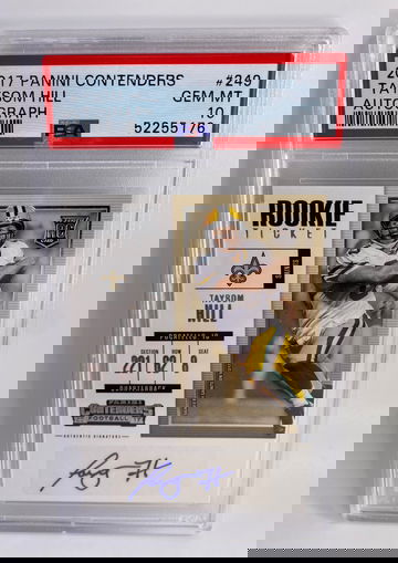 Taysom Hill 2017 Panini Contenders Rookie Auto PSA 10