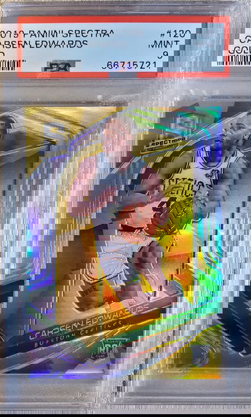 2019 Panini Spectra #120 Carsen Edwards Gold PSA 9