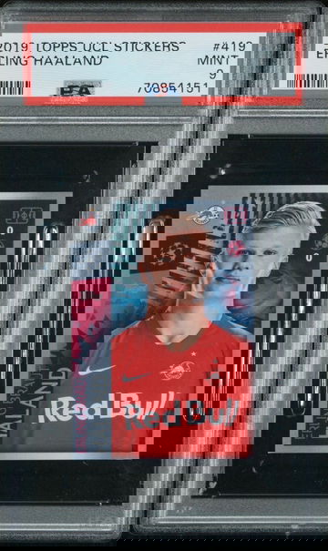 2019 Topps UEFA Champions League Stickers #419 Erling Haaland PSA 9