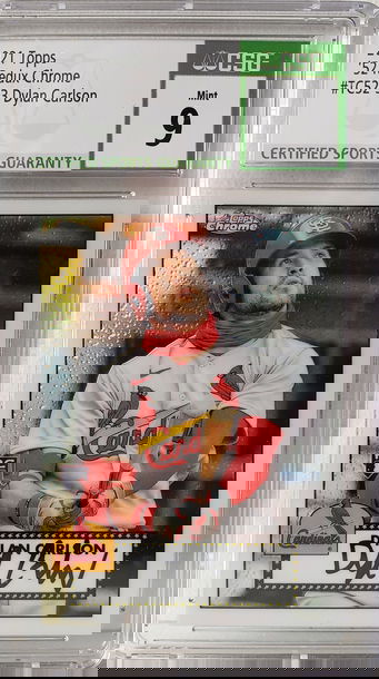 2021 Topps Series 1 '52 Redux Chrome Dylan Carlson #TC52-33 CSG 9