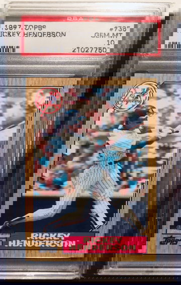 1987 Topps Rickey Henderson PSA 10