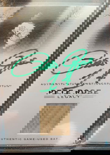 Pete Rose 2011 Leaf Legacy Auto Game Bat Green 1/5