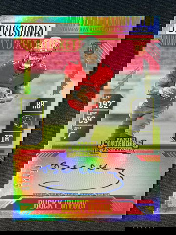 2024 Panini Contender Bucky Irving Divisional Ticket RC On Card Auto FOTL /99