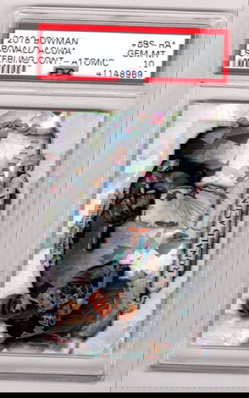 2018 Bowman Ronald Acuna Sterling Atomic 100/150 Braves PSA 10