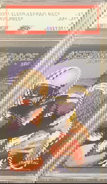 2001 Fleer Keeping Pace Drew Brees PSA 8