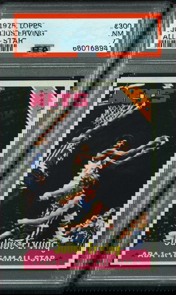 1975 Topps #300 Julius Erving All-Star PSA 7 NM Nets HOF