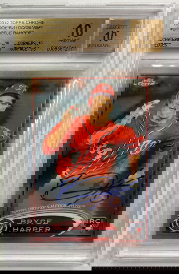 2012 Topps Chrome Auto Bryce Harper BGS 10