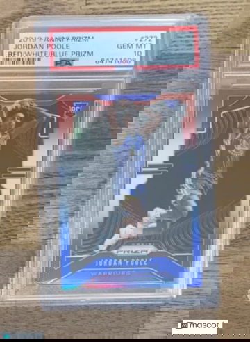 Jordan Poole 2019-20 Prizm Red White Blue Prizm RC #272 Warriors Rookie PSA 10