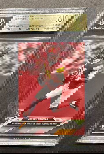 2024 Topps Now #3 Jayden Daniels RC BGS 10 Pristine