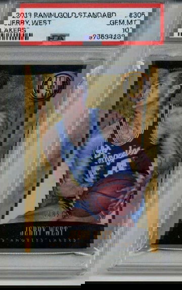 2013 PANINI GOLD STANDARD LAKERS #305 JERRY WEST CARD /199 PSA 10 LOW POP