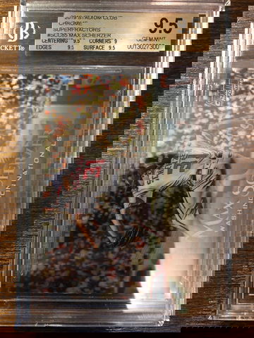 MAX SCHERZER 2019 STADIUM CLUB CHROME SUPERFRACTOR 1/1 BGS 9.5