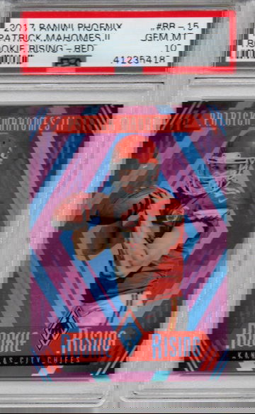 2017 PANINI PHOENIX PATRICK MAHOMES II ROOKIE RISING RED /299