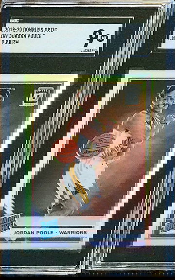 2019 JORDAN POOLE Panini Donruss Optic SILVER HOLO SGC 9 Rookie RC #169