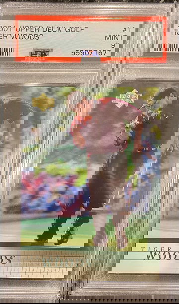 2001 Tiger Woods Upper Deck Rookie Card RC #1 - PSA 9 (MINT)