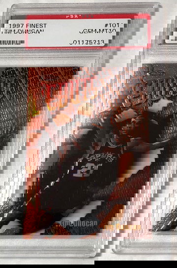 1997 FINEST TIM DUNCAN #101 GEM MT-10