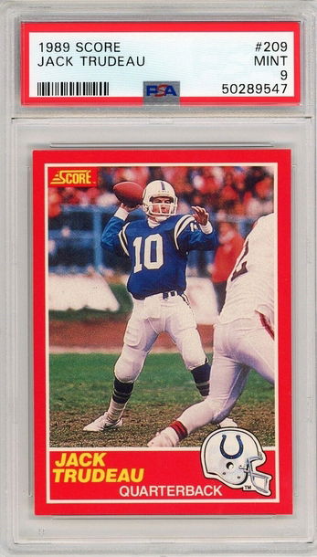 1989 Score Jack Trudeau #209 PSA 9 P1229