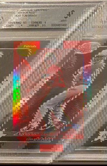 Tom Brady 2000 Leaf Certified Red Mirror BGS 9 