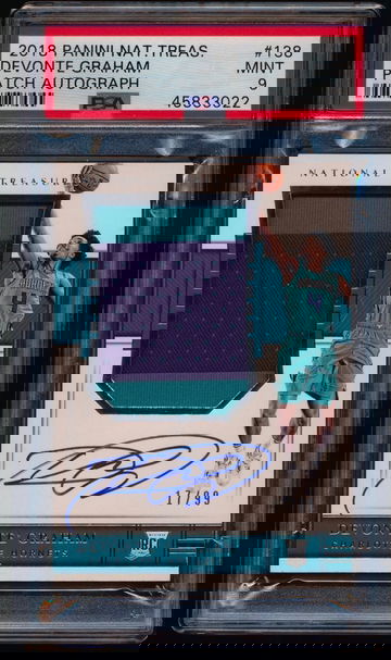 Devonte Graham 2018 National Treasures RPA /99 PSA 9