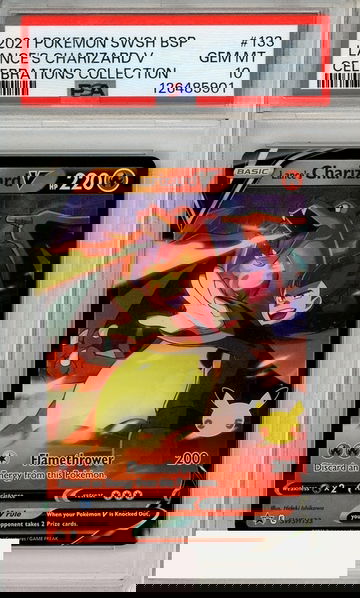 2021 POKEMON SWSH BSP LANCE S CHARIZARD V #133 CELEBS COLL PSA 10