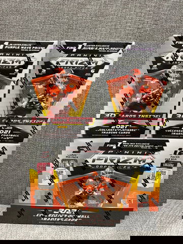 2021 Prizm Draft Picks Football Lot - 2 Blasters / 1 Mega