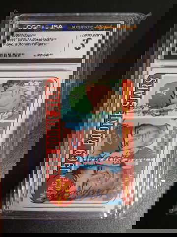 1969 Topps #597 Rollie fingers triple Auto CGC 3 JSA authentic