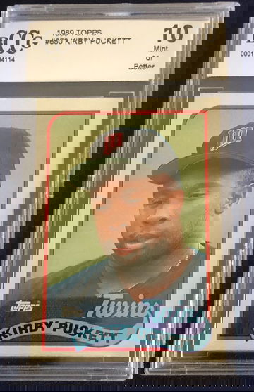 1989 Topps Kirby Puckett Beckett BCCG 10 #650 Mint +