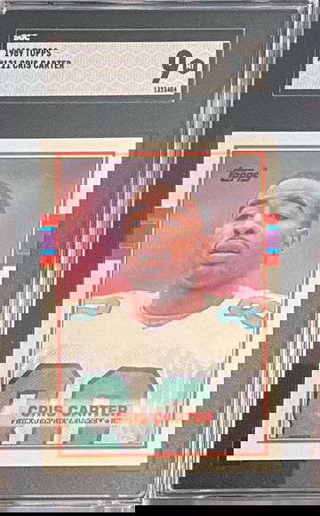 1988 Topps Cris Carter Rookie RC SGC 9 HOF 