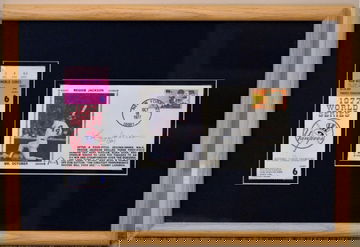 Framed 1977 Game 6 WS Ticket and Autographed Gateway First Day Cachet