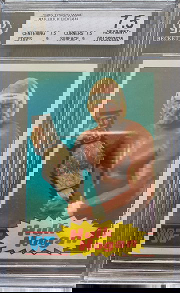 1985 topps wwf hulk hogan bgs 7.5