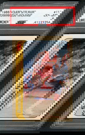 1986 FLEER STICKER DOMINIQUE WILKINS PSA 6