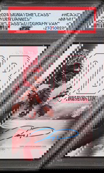 2024 Topps Signature Class Rookie Class Autograph Variation Jayden Daniels #RCAJD PSA 8