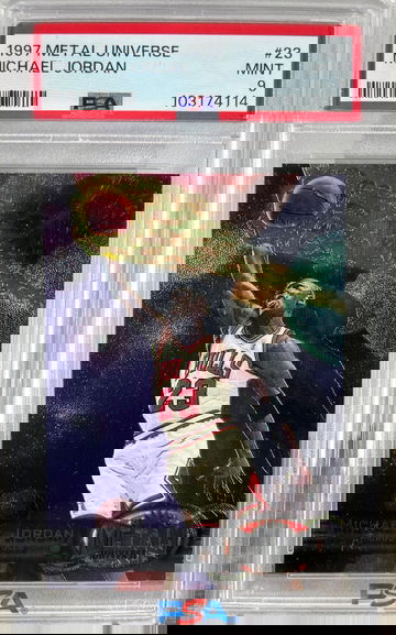 1997 Metal Universe Michael Jordan #23 PSA 9