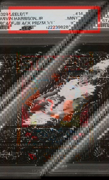 2024 Panini Select Starcade Black Prizm 1/1 Marvin Harrison Jr. #14 PSA 9