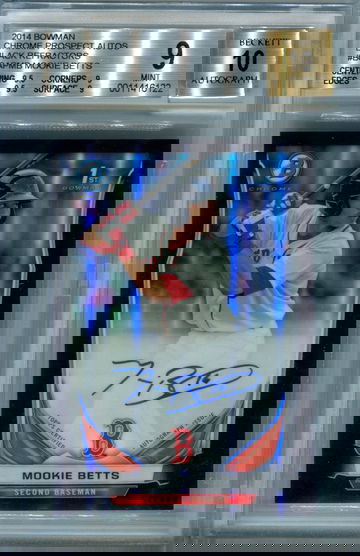 Mookie Betts black refractor /99 BGS 9 auto 10