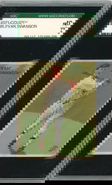 1933 Goudey Evar Swanson #195 SGC 3 P1363