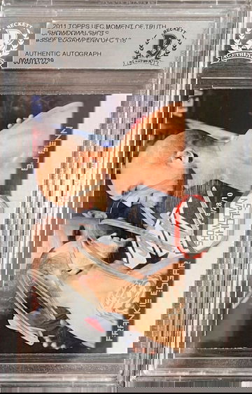 2011 Topps UFC Moment of Truth Showdown Shots Dual Auto’s HOF BJ Penn/Frankie Edgar Beckett Authentic