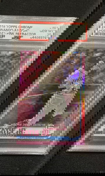 2019 Topps Chrome Update Fernando Tatis Jr Pink Refractor Rookie RC #54 PSA 10