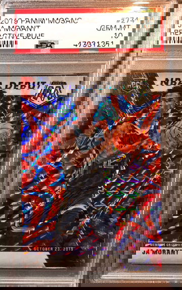 2019-20 Panini Mosaic JA Morant Blue Reactive Debut PSA 10