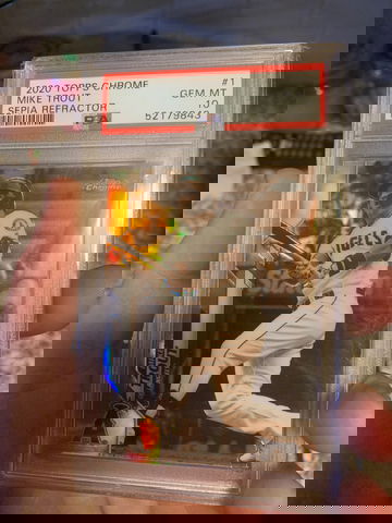 2020 Topps Chrome Mike Trout Sepia Refractor PSA 10