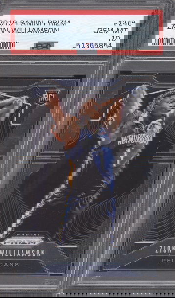 2019 Panini Prizm 248 Zion Williamson Base RC Rookie PSA 10 GEM MINT