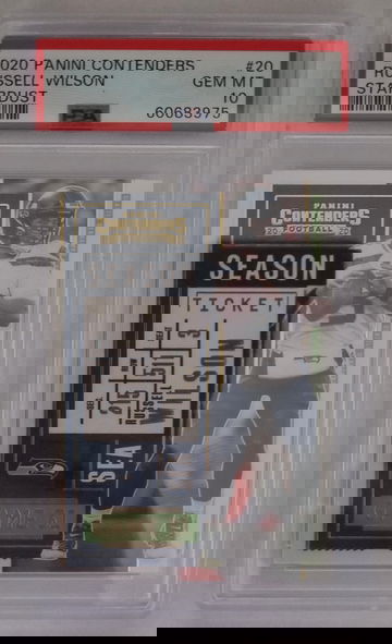 2020 Panini Contenders Russell Wilson Stardust SSP - PSA 10 GEM MT