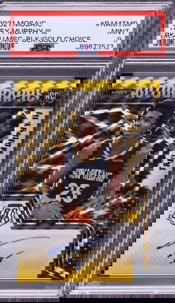 2021 Mosaic Trey Murphy III Black Gold Rookie Auto /8 PSA 9