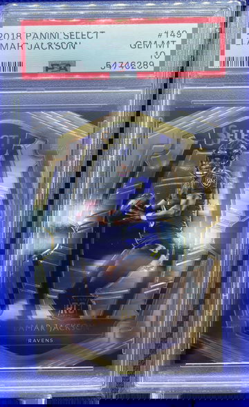 2018 Panini Select Premiere #149 Lamar Jackson Ravens Rookie RC PSA 10 GEM MINT