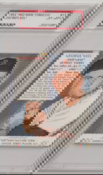 1952 Red Man with Tab HOFer George Kell