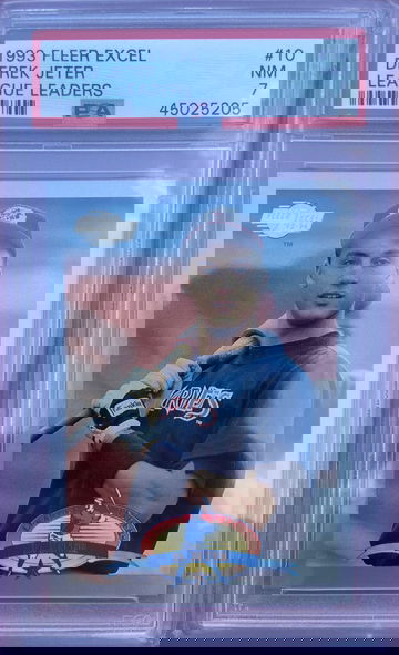 1993 FLEER EXCEL DEREK JETER LEAGUE LEADERS #10 PSA 7