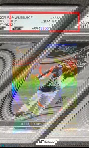 Jerry Jeudy 2020 Select Field Level Silver Prizm #356 Broncos Rookie RC PSA 10
