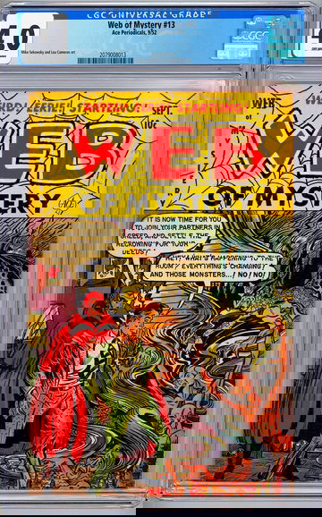 WEB OF MYSTERY #13 CGC 4.0 CULT GOLDEN AGE PRE-CODE HORROR ACE PERIODICALS 1952