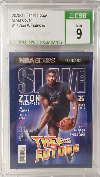 2020-2021 Panini Hoops Slam Cover Zion Williamson CSG 9
