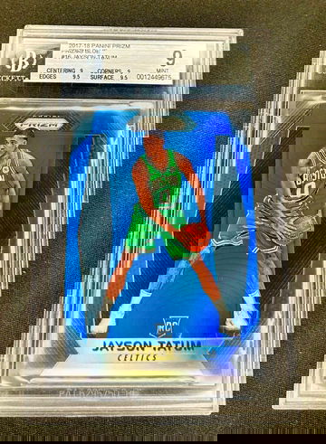 2017 Jayson Tatum Panini Prizm True Blue Rookie 24/199 BGS 9 #16 RC SP Prizms