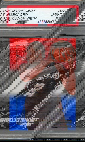 2014 Prizm Red White Blue Pulsar Prizm Kawhi Leonard PSA 9